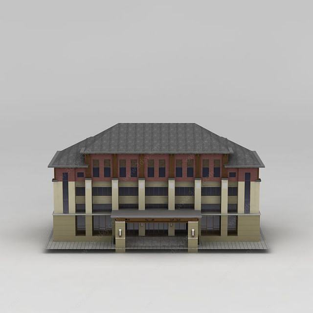 办公会所建筑3D模型