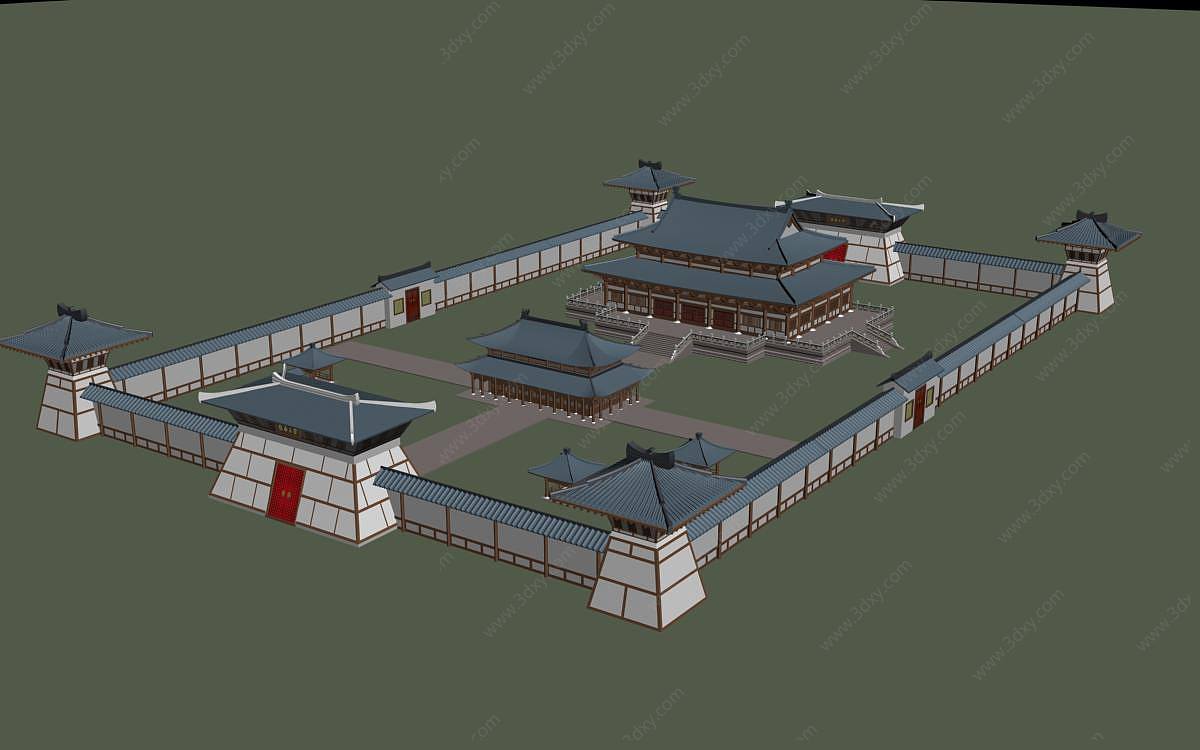 淮南王宫3D模型