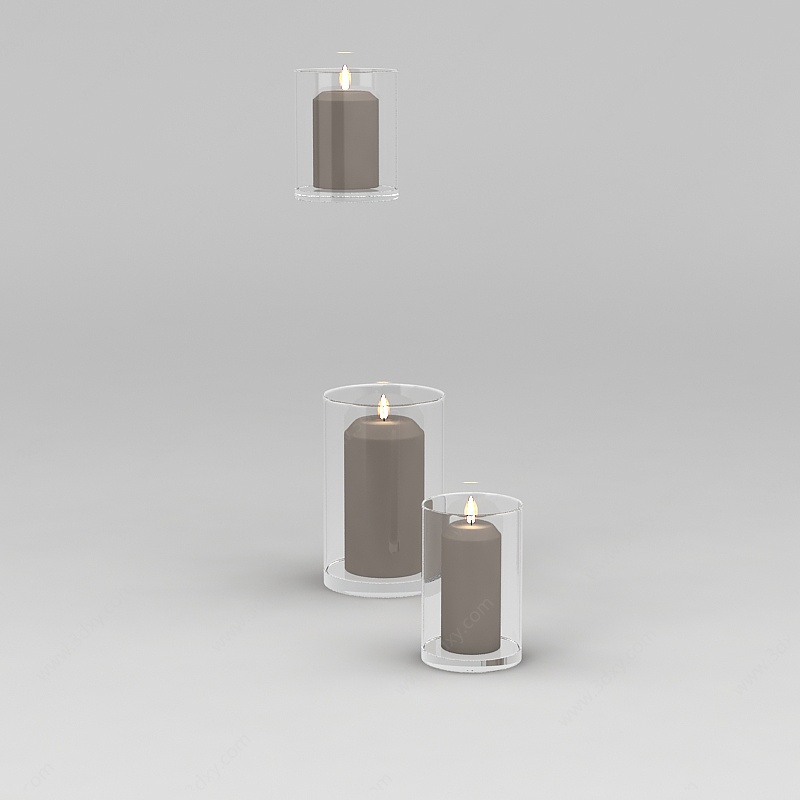 现代简约装饰蜡烛3D模型