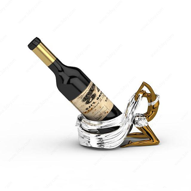 单瓶红酒架3D模型