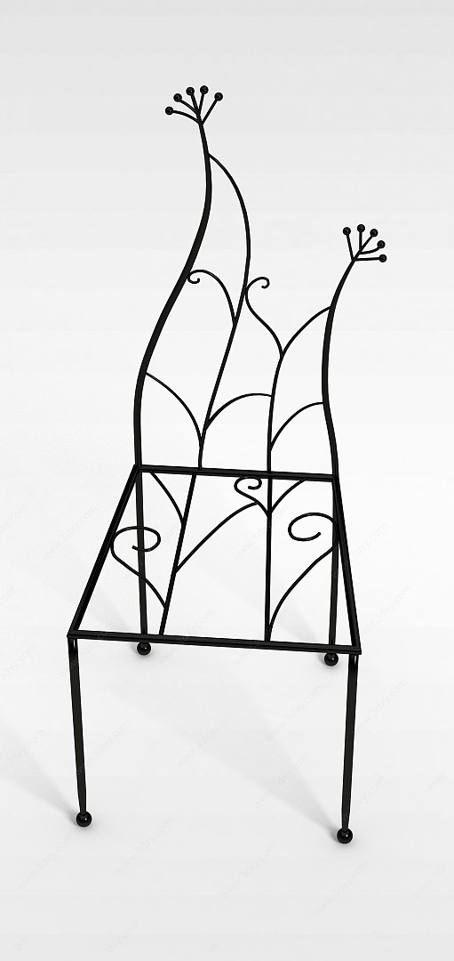 个性雕花椅子3D模型
