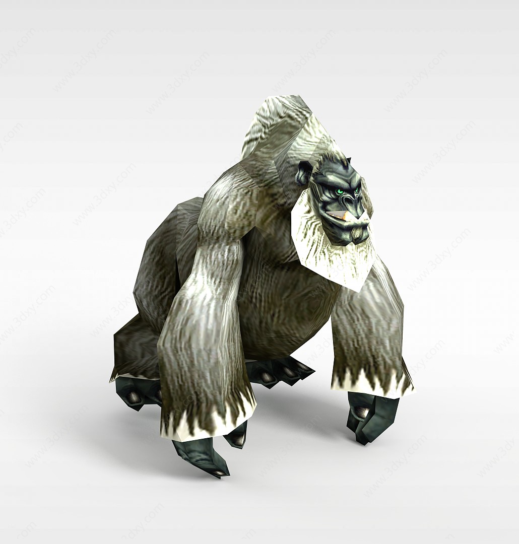 龙子谷游戏动漫角色猩猩3D模型