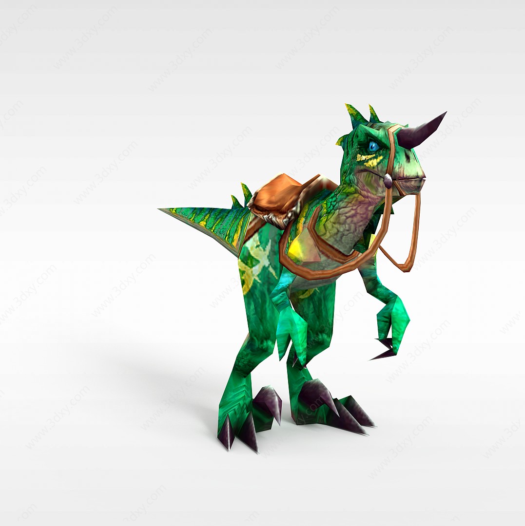 游戏角色恐龙坐骑3D模型