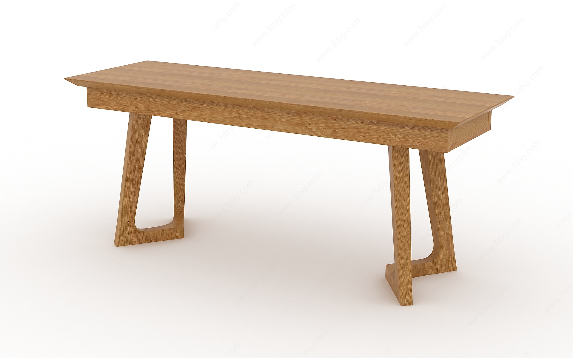 简约实木边桌3D模型