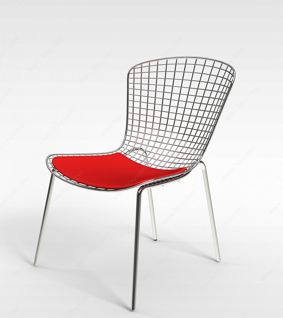 现代不锈钢椅子3D模型