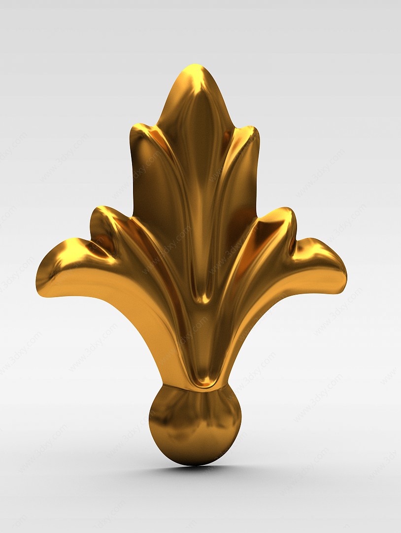 欧式金属雕花3D模型