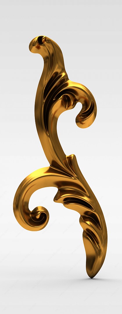 欧式金属雕花3D模型