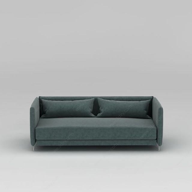 现代布艺长沙发3D模型