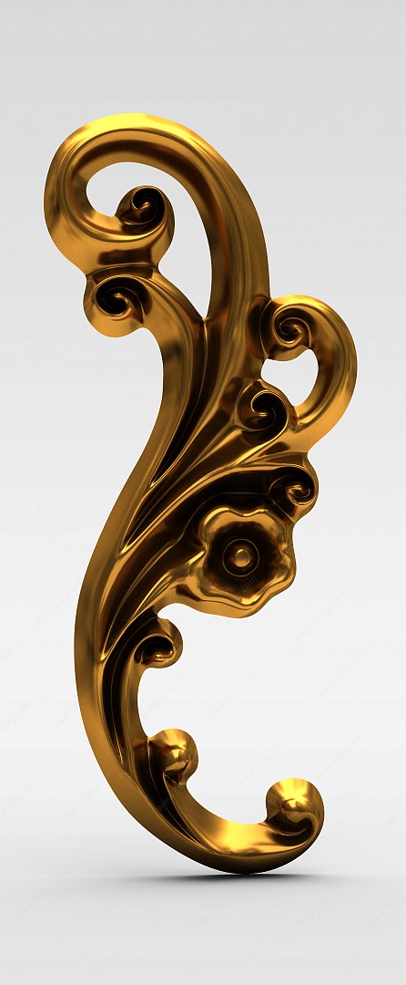 欧式金属雕花装饰品3D模型