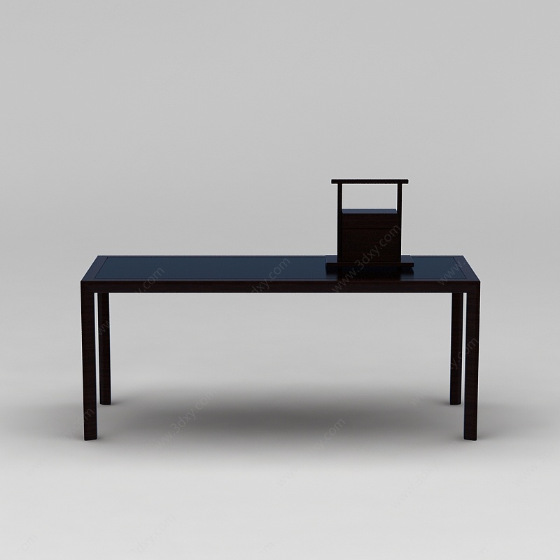 简约中式实木桌3D模型