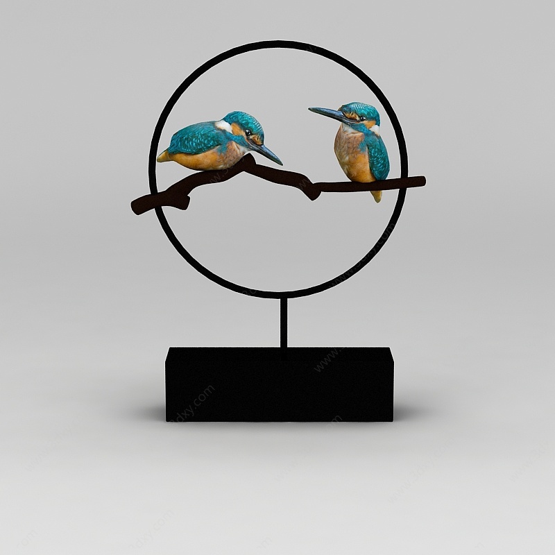 创意小鸟摆件3D模型