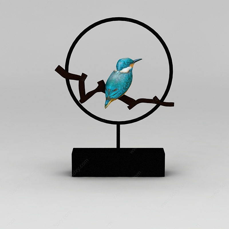 现代小鸟饰品摆件3D模型