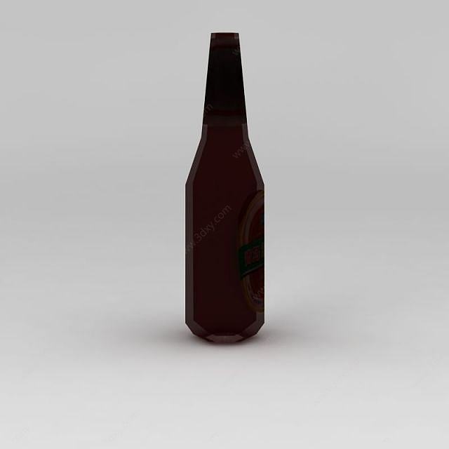 青岛啤酒瓶3D模型