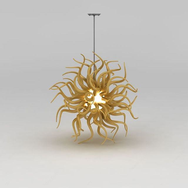 现代艺术造型吊灯3D模型