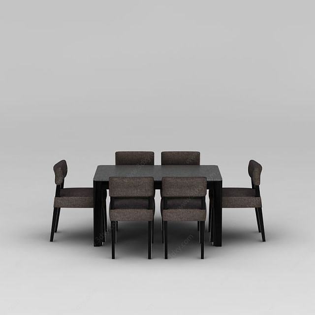 现代时尚家居餐桌椅3D模型