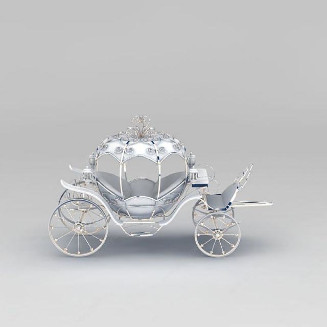 南瓜装饰马车3D模型