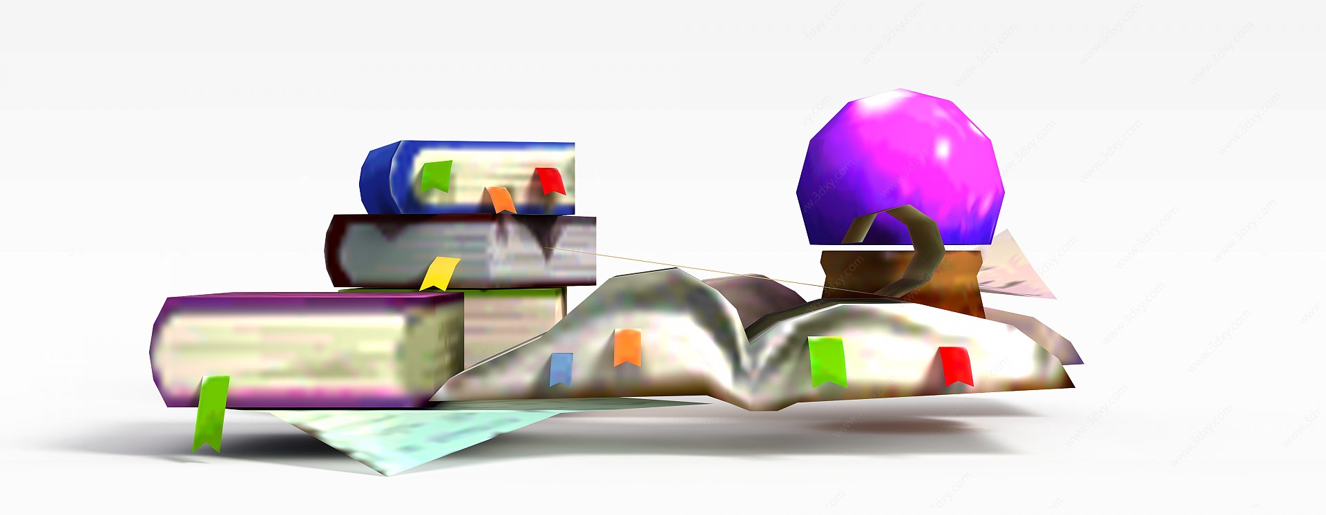 手游道具装备书籍3D模型