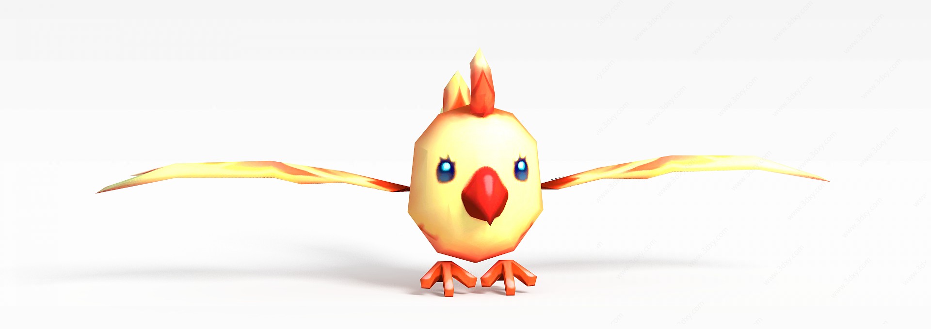 手游角色动物小鸡3D模型