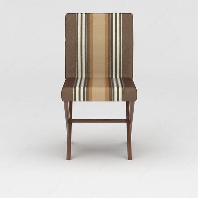现代条纹餐椅3D模型