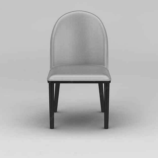现代银色餐椅3D模型
