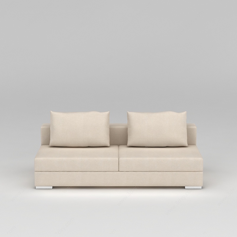 精品布艺双人沙发3D模型
