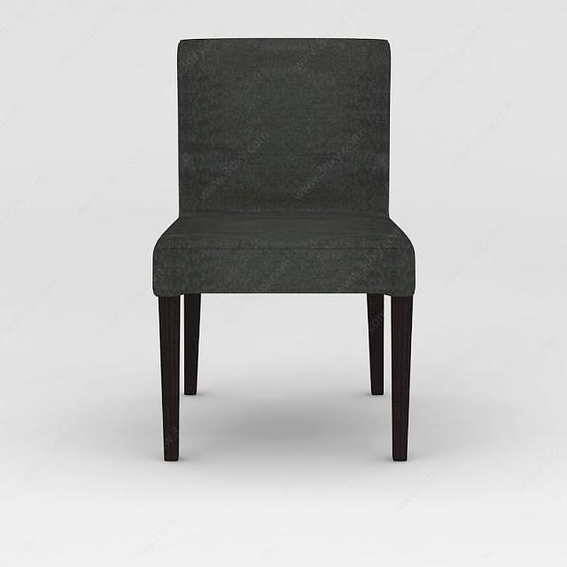 现代深灰色餐椅3D模型