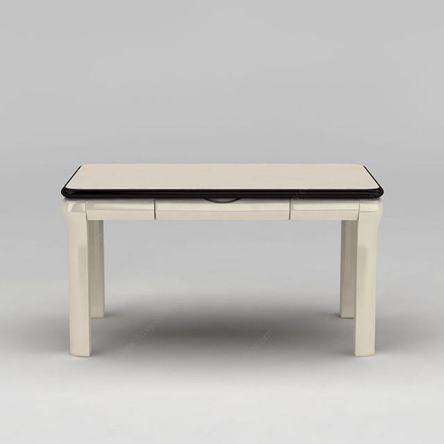 简约欧式餐桌3D模型