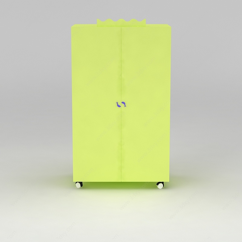 创意绿色儿童衣柜衣橱3D模型