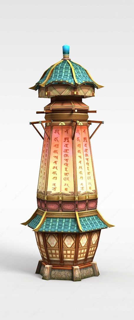 游戏场景灯塔3D模型