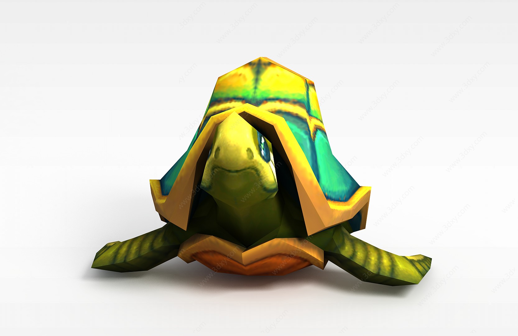 创世西游动漫游戏角色乌龟3D模型