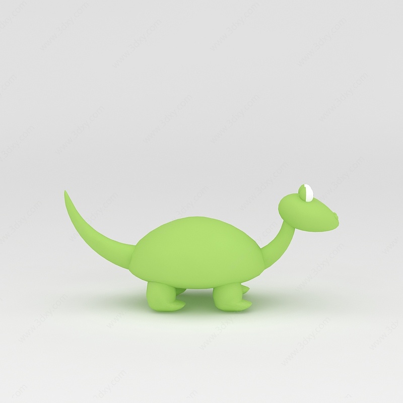 玩偶儿童玩具绿色小恐龙3D模型