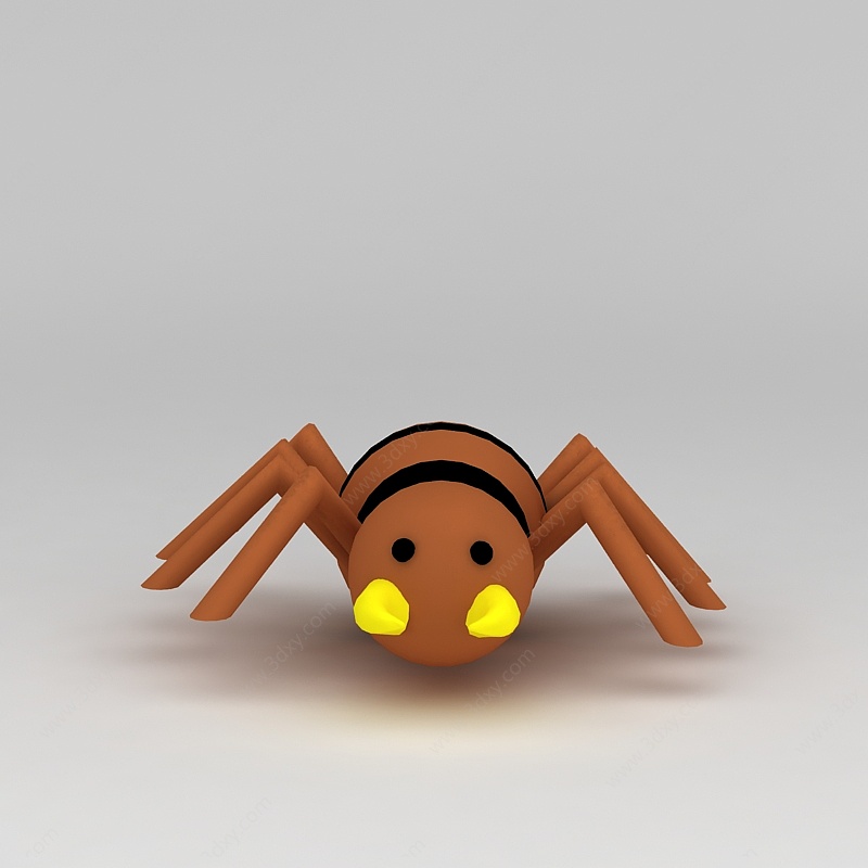 儿童玩具玩偶蜘蛛3D模型