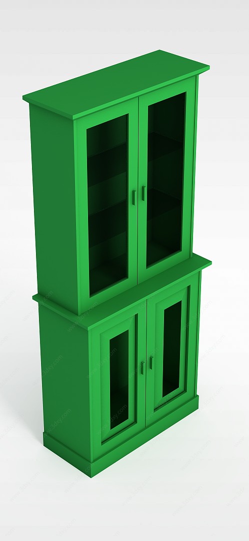 时尚绿色酒柜3D模型