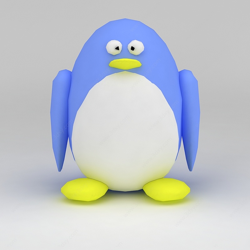 儿童玩具玩偶企鹅3D模型