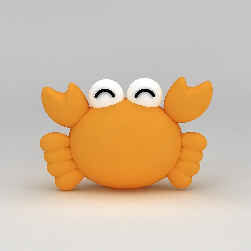 儿童玩具小螃蟹玩偶3D模型