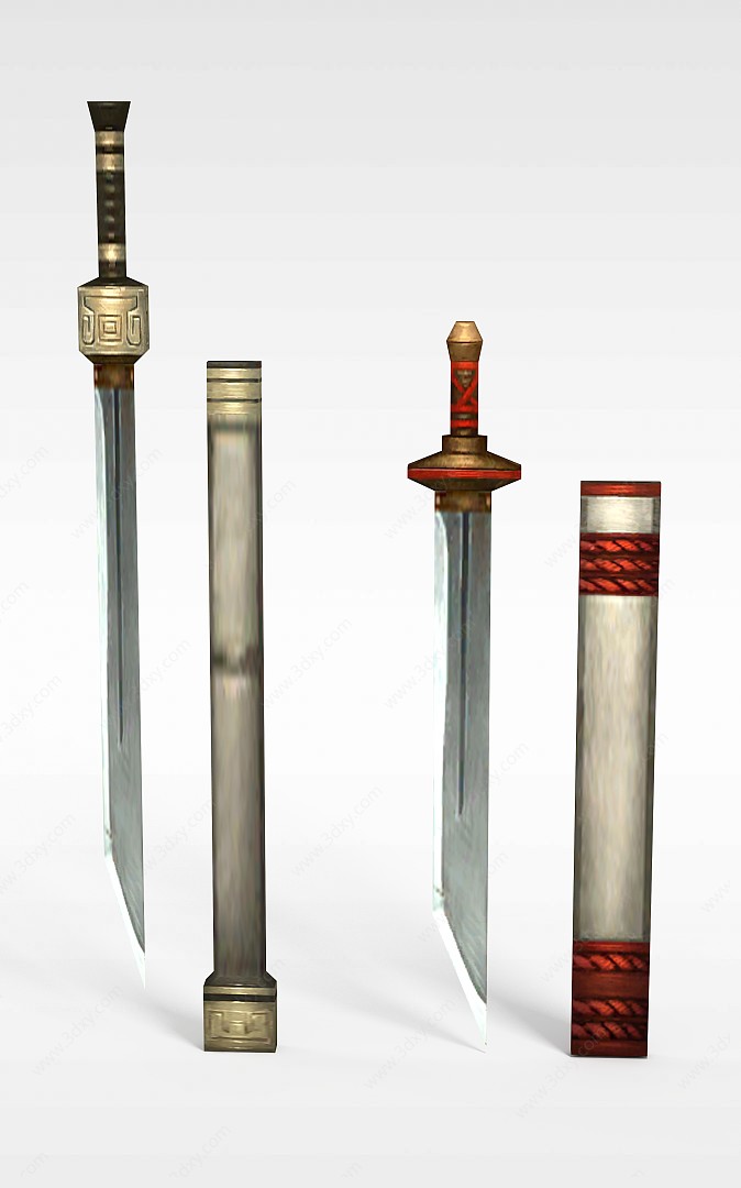 游戏赤壁游戏道具装备古剑3D模型