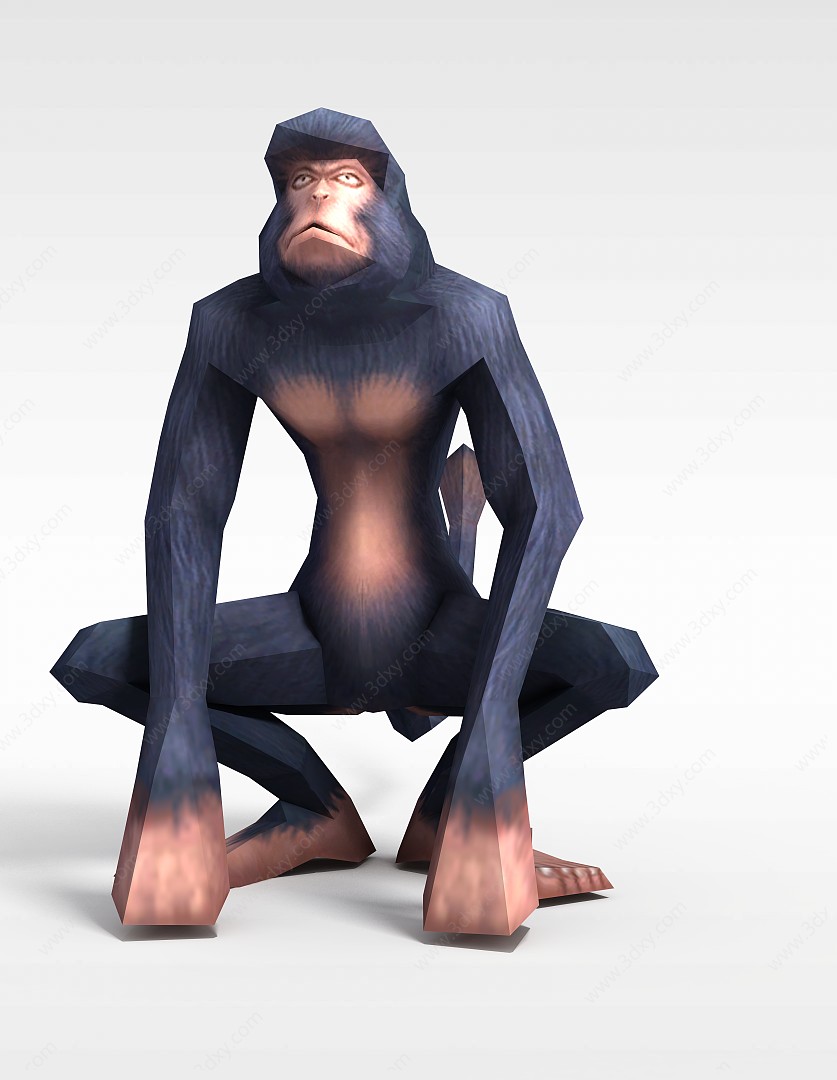 游戏赤壁游戏动漫角色猩猩3D模型