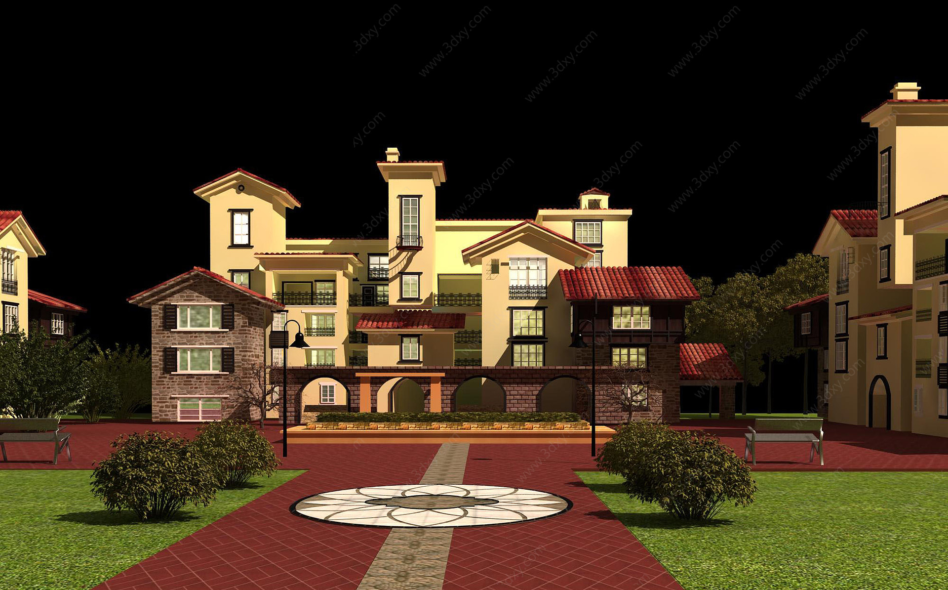 欧式建筑别墅3D模型