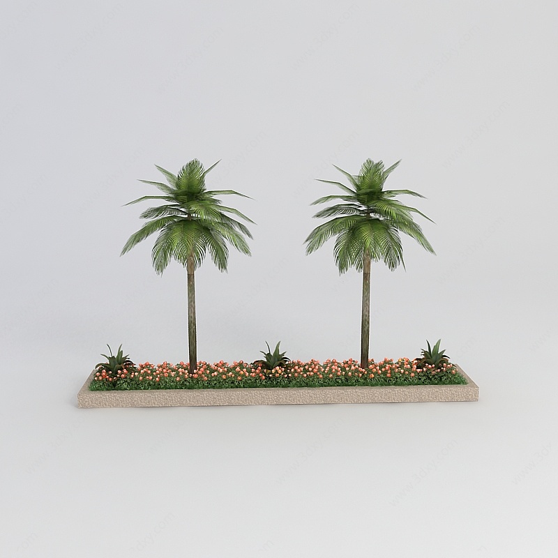 园林景观小品大花坛3D模型