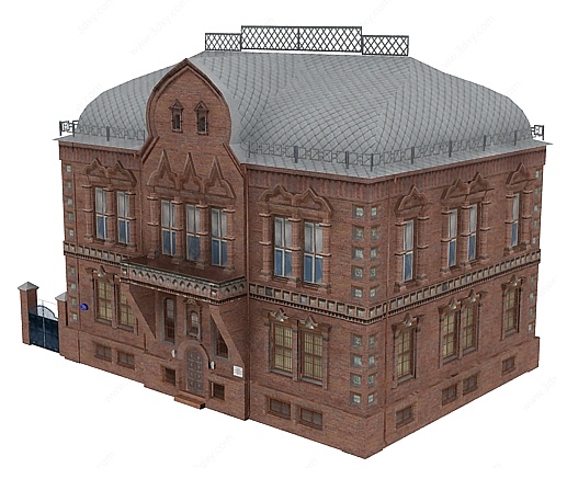 欧式居民楼建筑3D模型