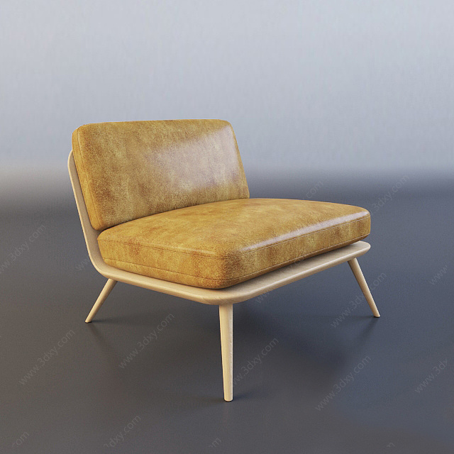 北欧皮沙发椅3D模型