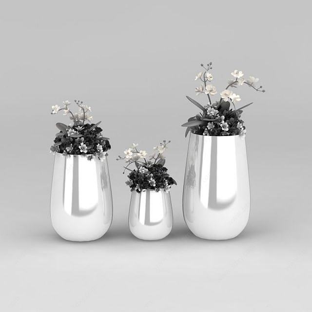 玻璃钢花瓶3D模型