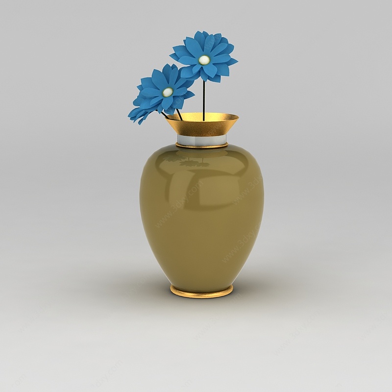 精品陶艺花瓶3D模型