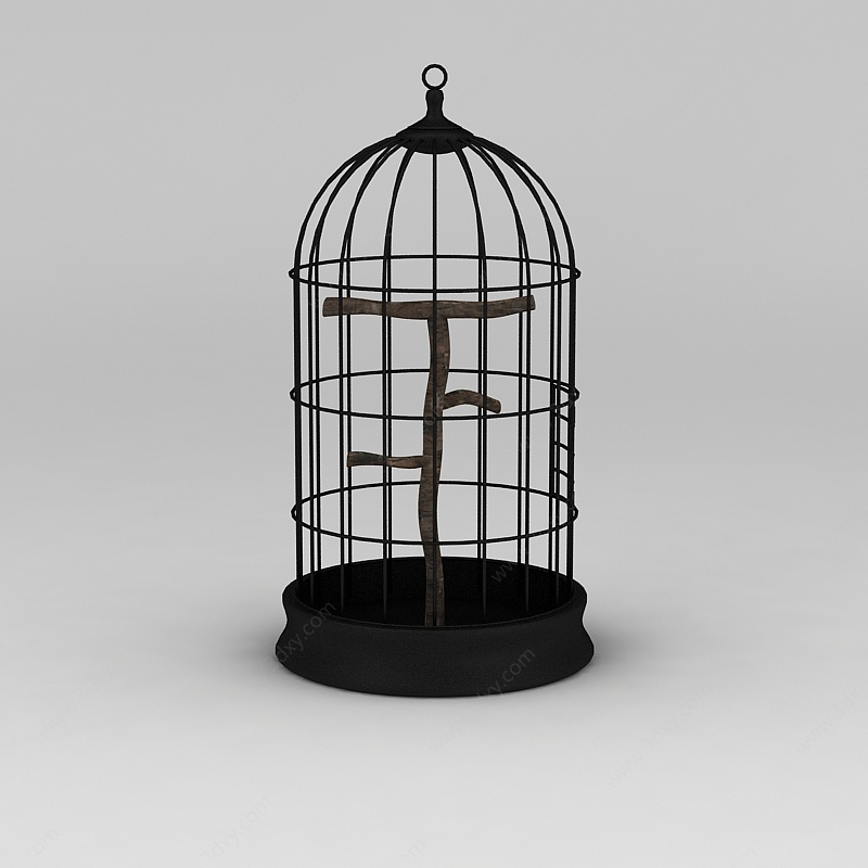 中式陈设装饰品鸟笼3D模型