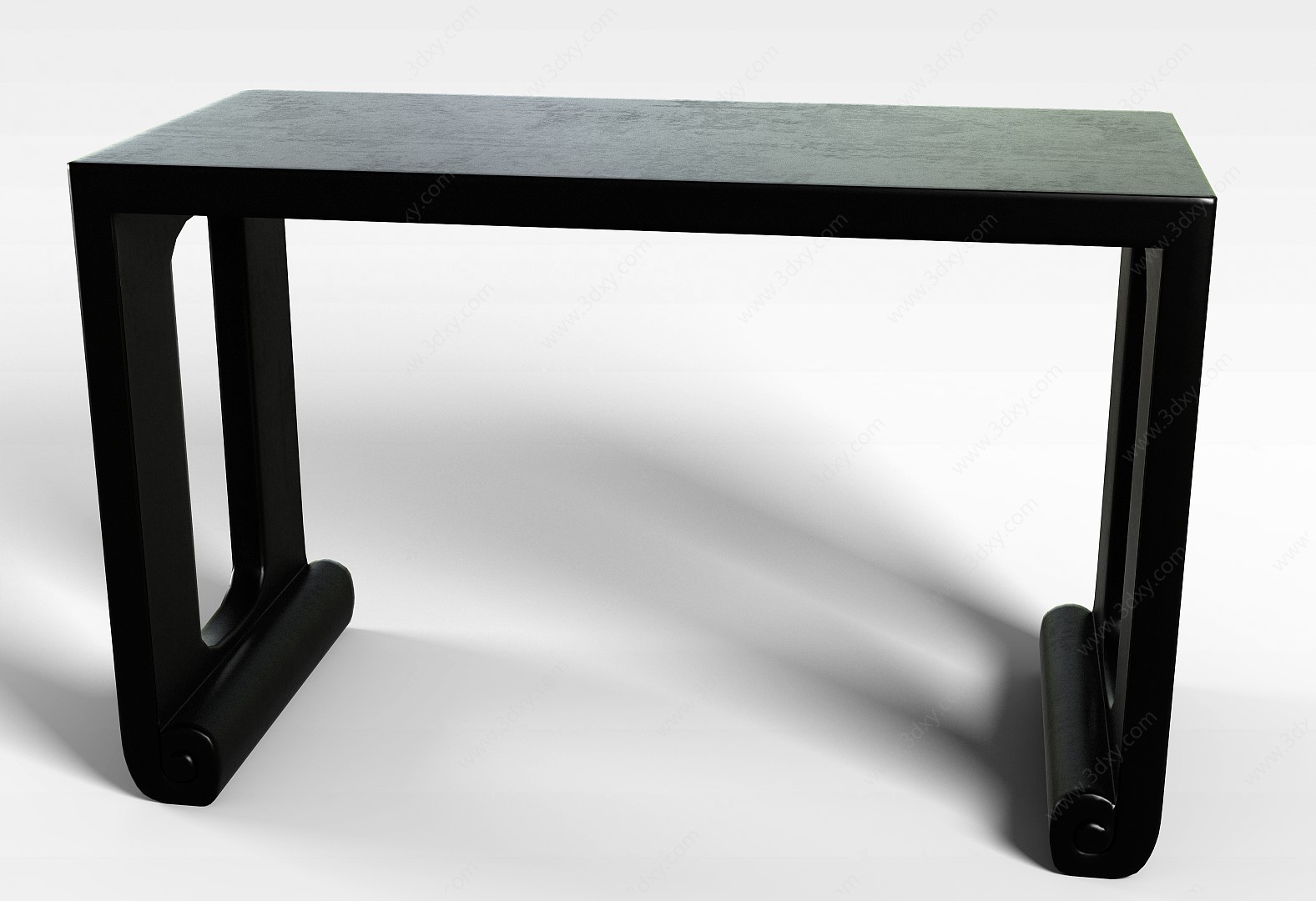 中式家具黑色边桌3D模型