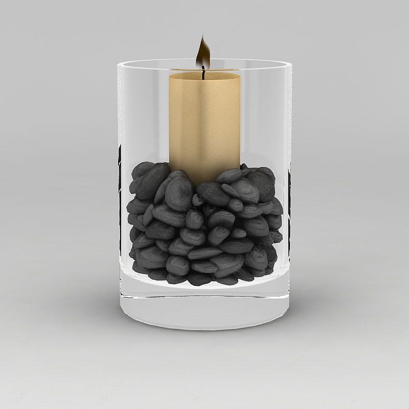 创意玻璃蜡烛杯3D模型