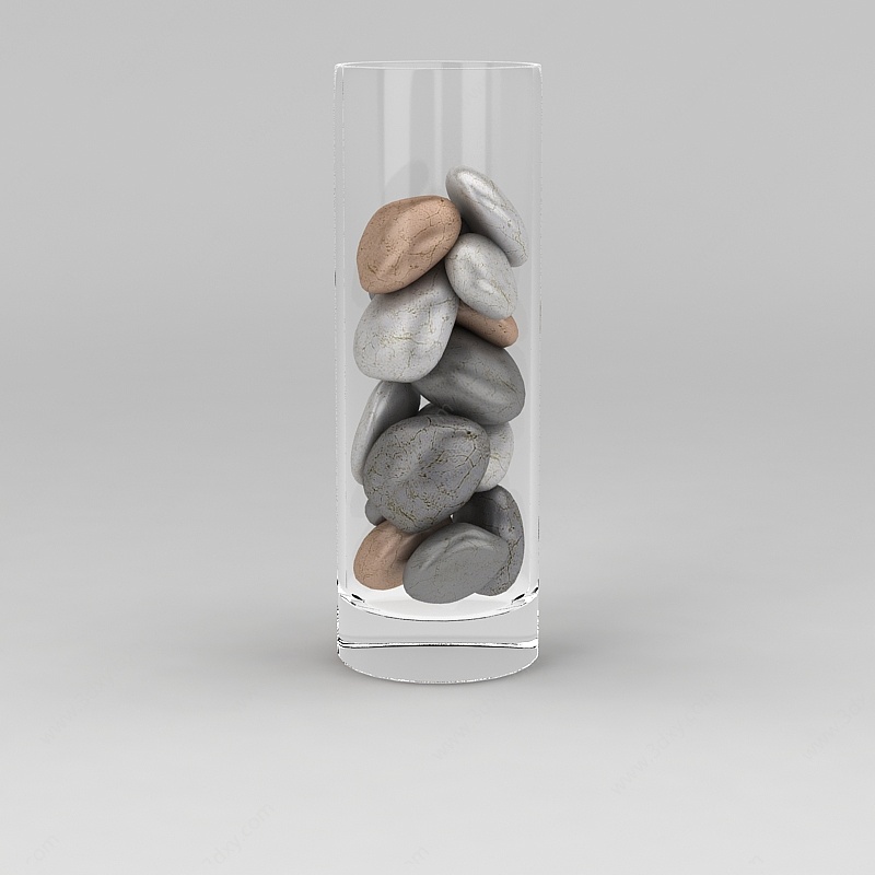 创意玻璃杯摆件3D模型