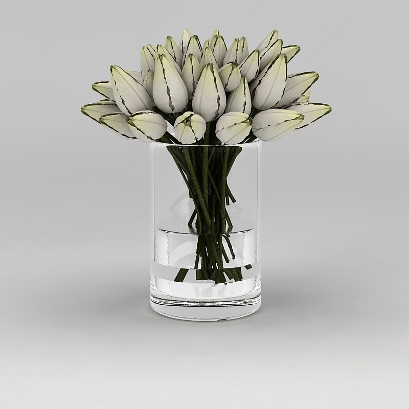 室内精美花瓶摆件3D模型