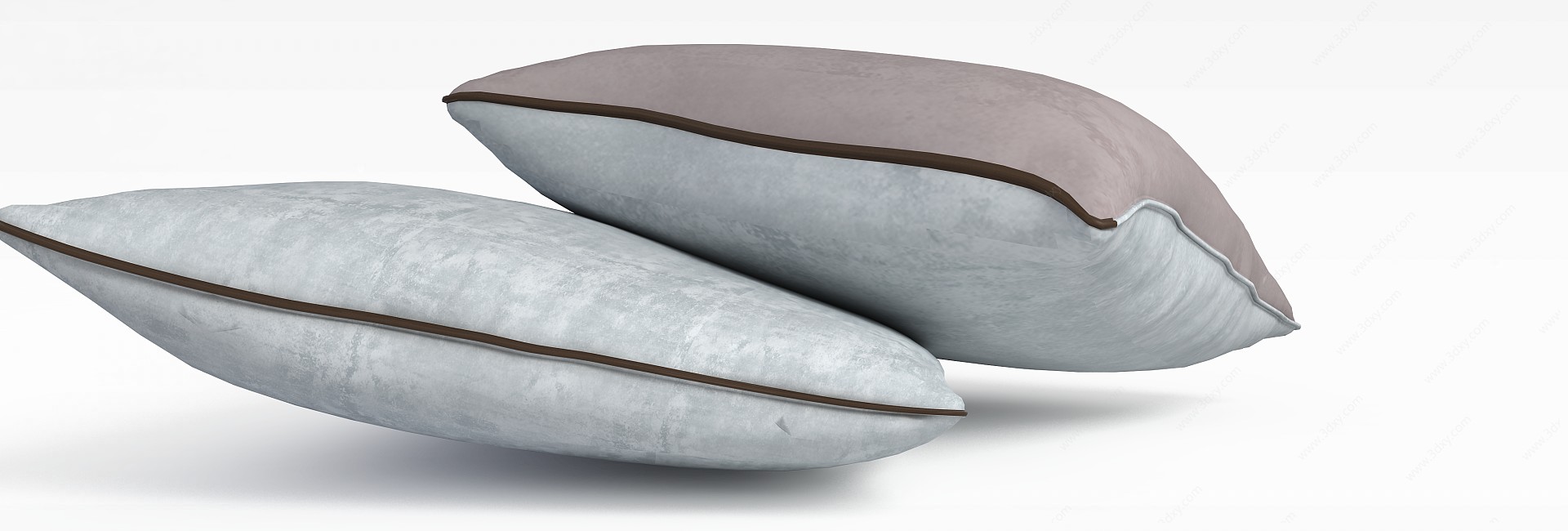 素色布艺沙发靠枕3D模型