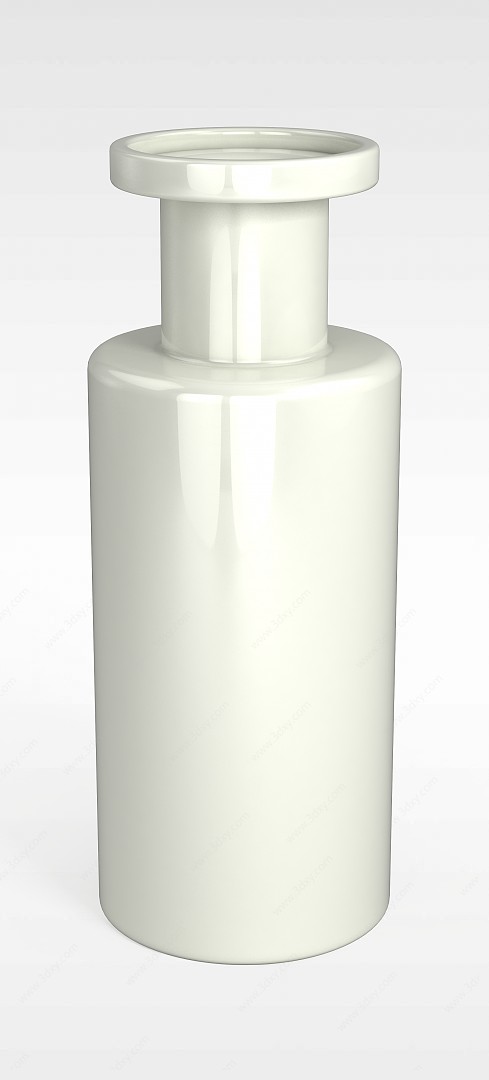 现代白色瓶子3D模型